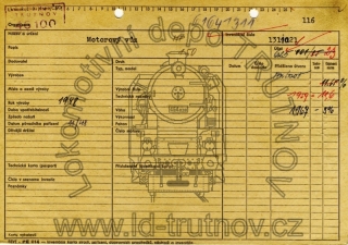 Inventární karta motorového vozu M131.121
