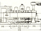 Schéma lokomotivy řady 422.0