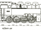 Výkres lokomotiv řady 423.0171-0231